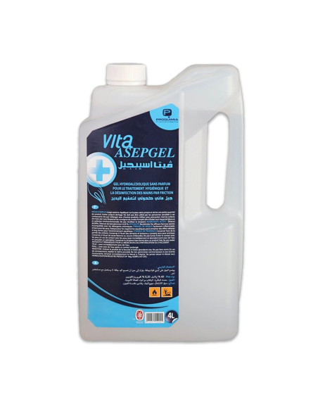 GEL MAINS HYDROALCOOLIQUE 4 LITRES / معقم اليدين  - PRODUITS DE NETTOYAGE 