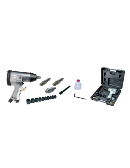 Clé a choc 1/2" + 14 accessoires - Comaria Nuair - OUTILLAGE ELECTROPORTATIF 