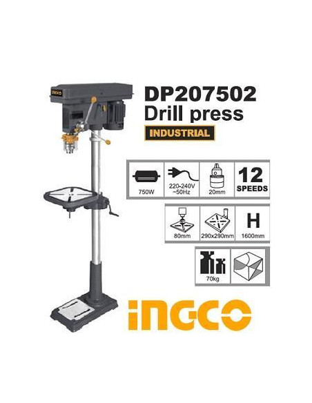 Perceuse à colonne 750W - INGCO INGCO - OUTILLAGE ELECTROPORTATIF 
