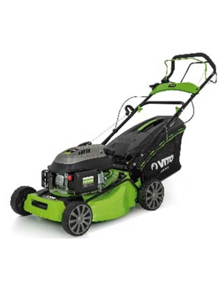 TONDEUSE THERMIQUE AVEC TRACTION 5CV - 139CC - 500MM + Balai à gazon  - VITO VITO - JARDINAGE 