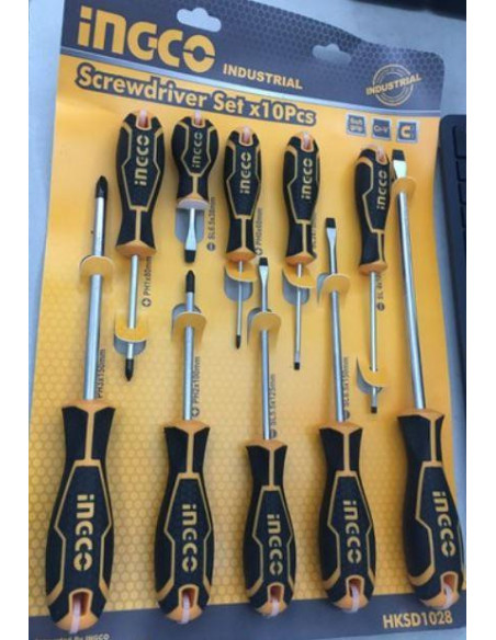 Set de 10 tournevis  - INGCO INGCO - DROGUERIE 