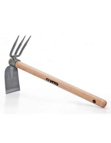 Serfouette 3 Dents + Panne Avec Manche En Bois - VITO VITO - JARDINAGE 