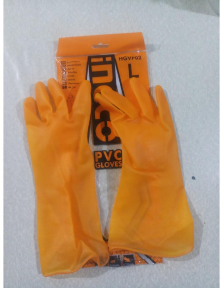 Gants PVC jaunes - INGCO INGCO - DROGUERIE 