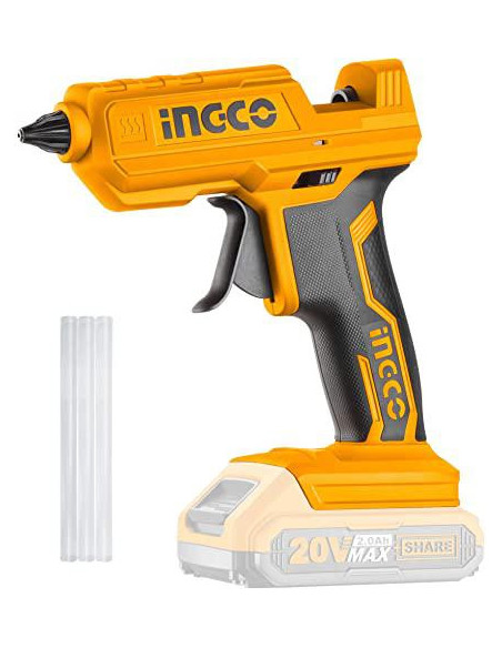  Pistolet à colle 20v (sans batterie/sans chargeur)+3pcs - INGCO INGCO - DROGUERIE 