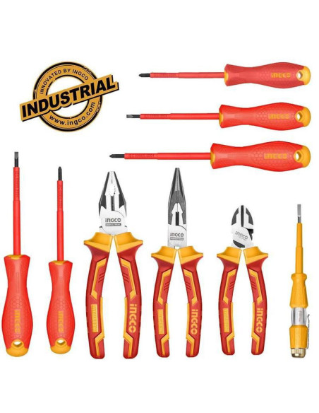  Jeu d'outils à main isolés 9pcs - INGCO INGCO - DROGUERIE 