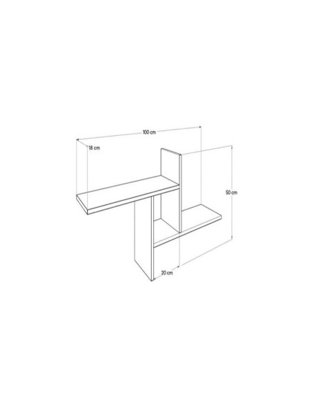  Etagère murale moulin à vent latte (100x50x18 cm)  - Nos catégories 