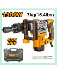 Marteau burineur 6kg 1300W + 2 burins - INGCO - nadaf.ma