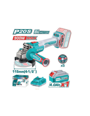 meuleuse d'angle sans fil 20v li total