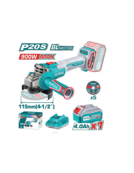 meuleuse d'angle sans fil 20v li total