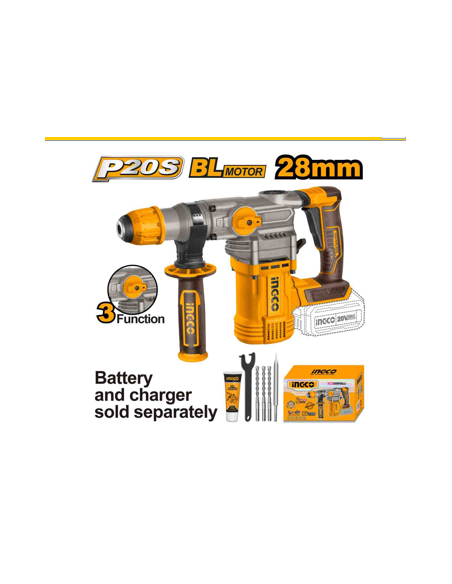 Marteau perforateur SDS Plus 20V 28mm+6access