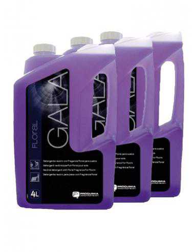 Detergent neutre parfumé 3 Bidon/4L - GALA FLORAX  - PRODUITS DE NETTOYAGE 