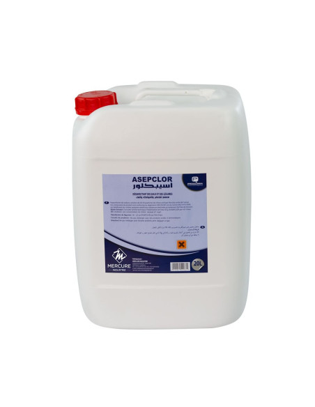 Desinfectant liquide chloré 20L - ASEPCLOR  - PRODUITS DE NETTOYAGE