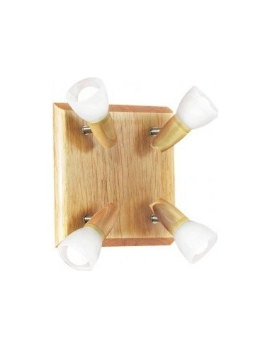LAMPE quadrat/4 beech/alabaster