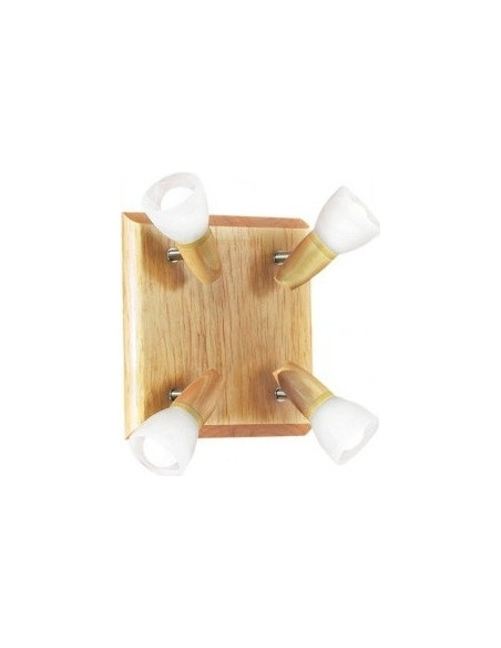 LAMPE quadrat/4 beech/alabaster