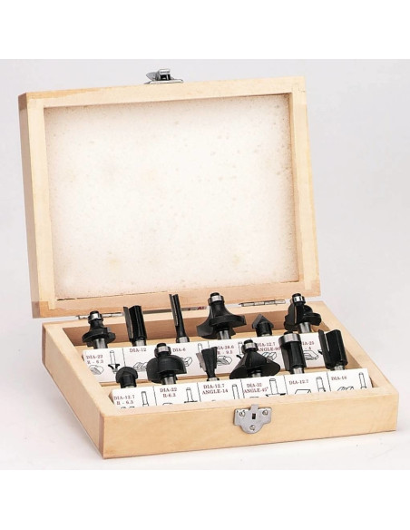 Set de fraisage en caisse bois de 12 pièces  -Einhell EINHELL - OUTILLAGE ELECTROPORTATIF 